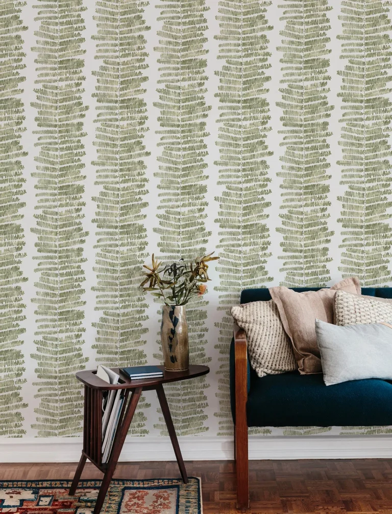 Lumis Fern Stripe Wallpaper - Green — Ảnh 4