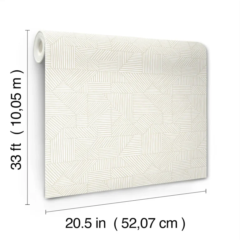 Crescendo Block Geometric Wallpaper - Silver — Ảnh 6