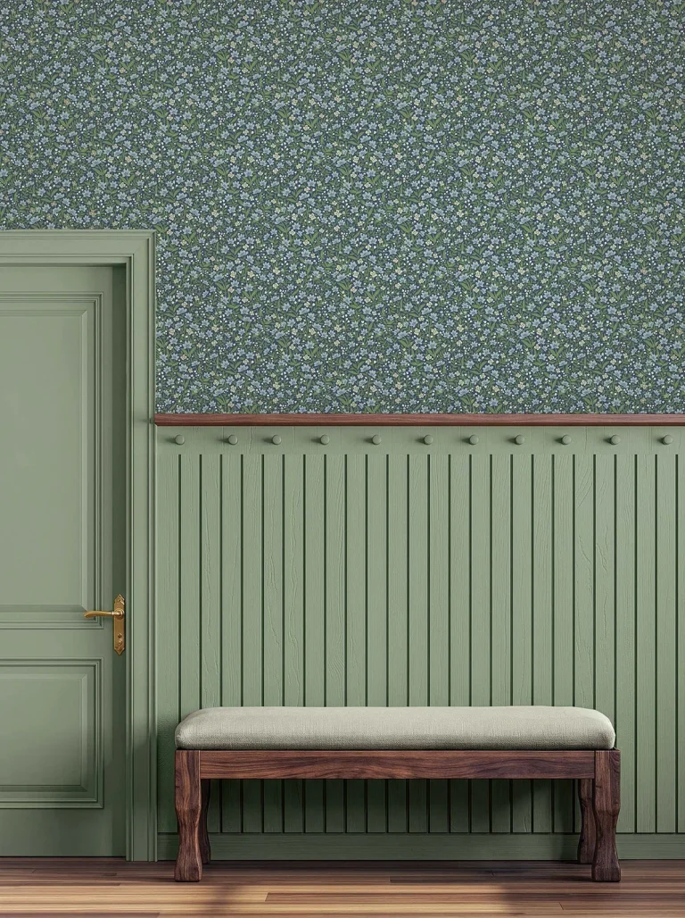 Rifle Paper Co. Sylvie Wallpaper - Navy — Ảnh 5