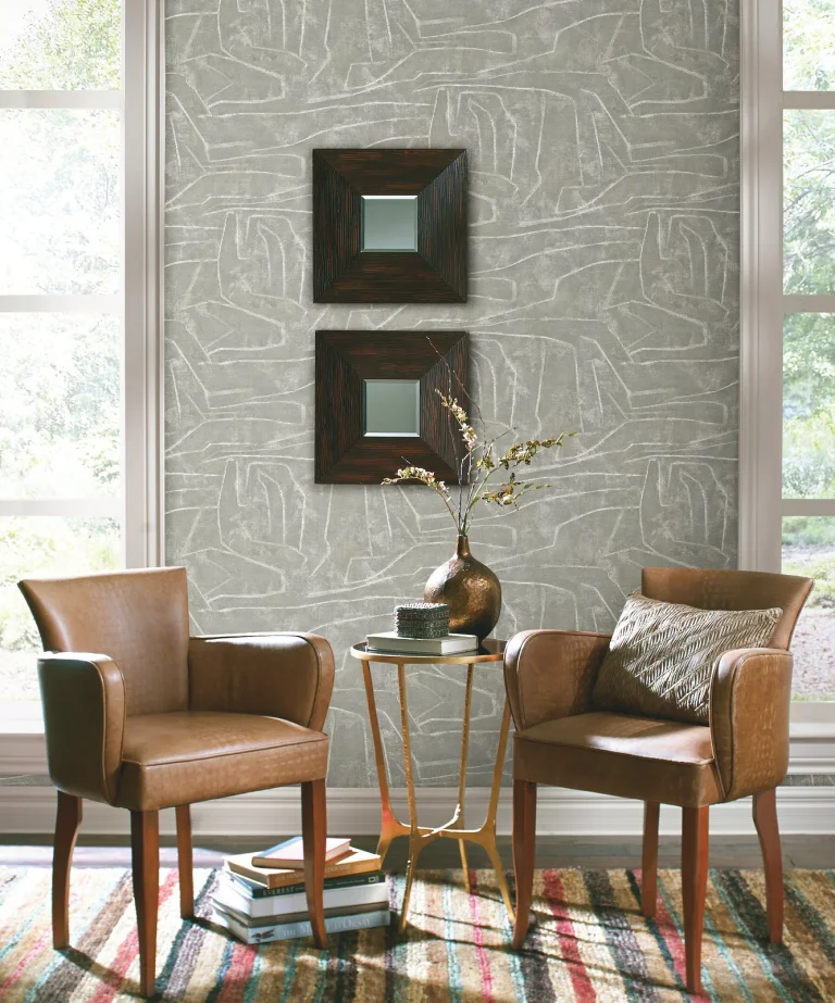 Urban Chalk Peel and Stick Wallpaper - Grey — Ảnh 5