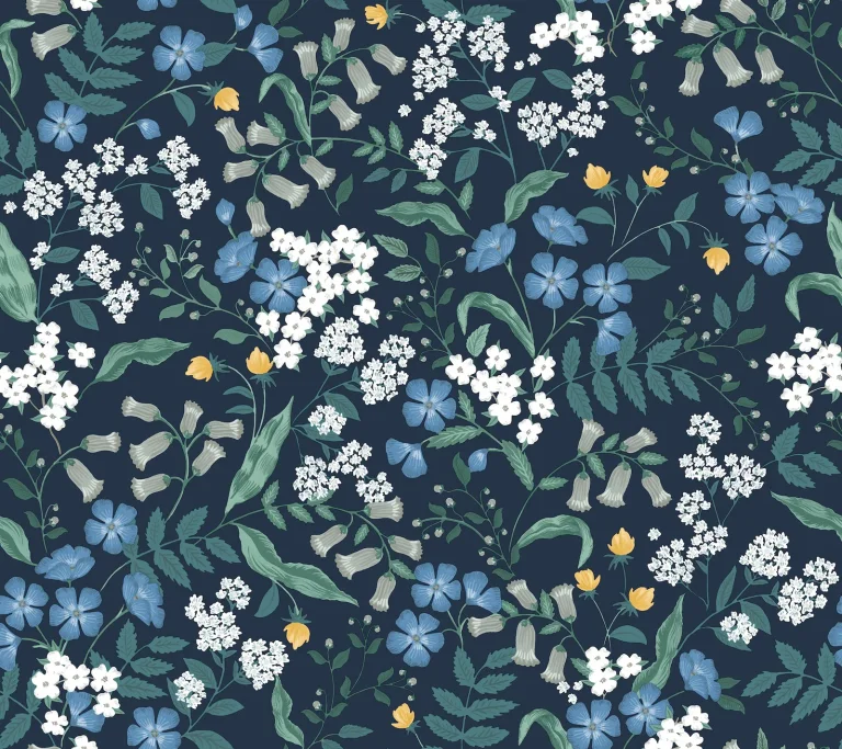 Rifle Paper Co. Sweetbrier Peel and Stick Wallpaper - Navy — Image 6