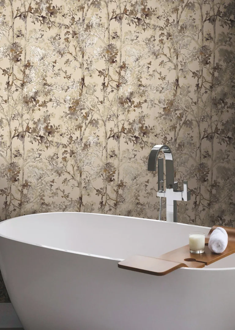 Shimmering Foliage Wallpaper - Khaki/Multi — Ảnh 5