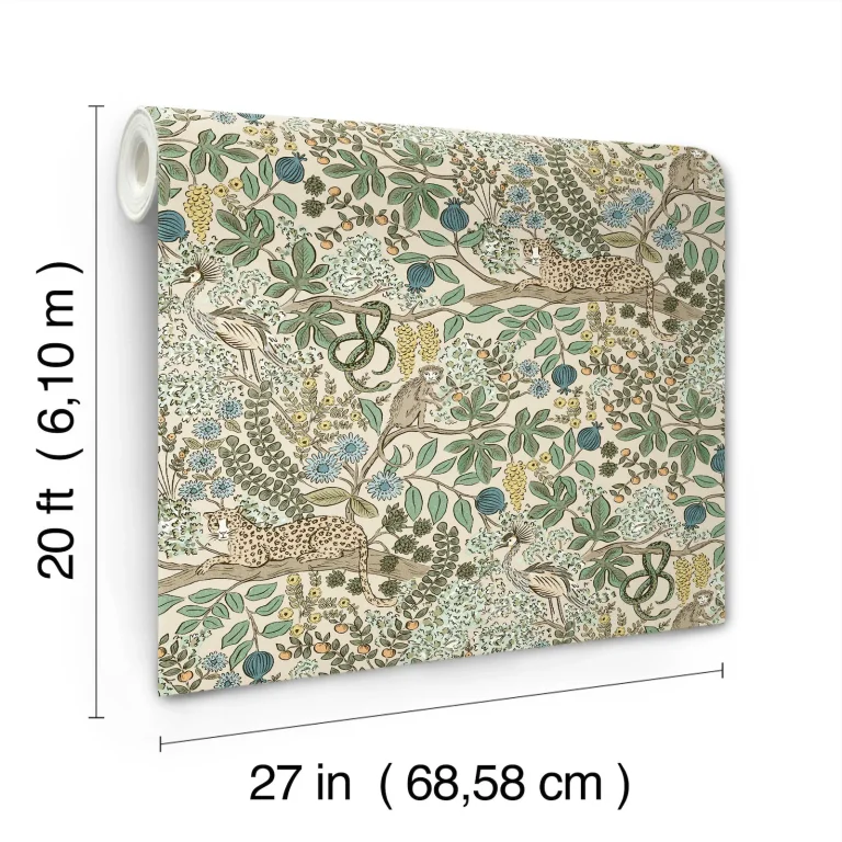 Rifle Paper Co. Safari Jungle Toile Peel and Stick Wallpaper - Cream — Ảnh 2