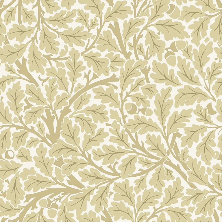 Oak Tree Leaf Wallpaper - Light Yellow — Ảnh 4