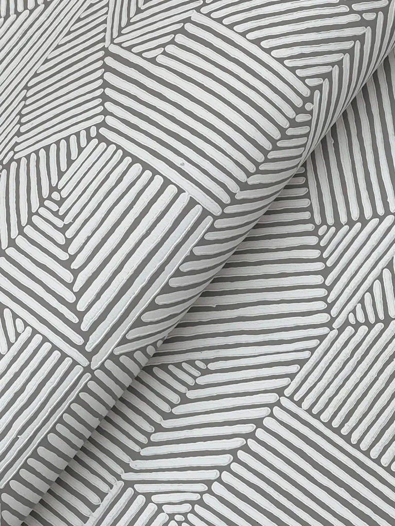Crescendo Block Geometric Wallpaper - Dark Grey — Image 6