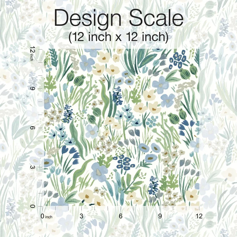 Rifle Paper Co. Lea Peel and Stick Wallpaper - Indigo — Ảnh 2