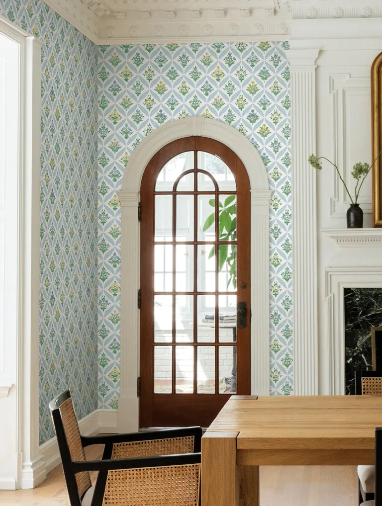 Rifle Paper Co. Estee Garden Wallpaper - Blue Multi — Ảnh 5