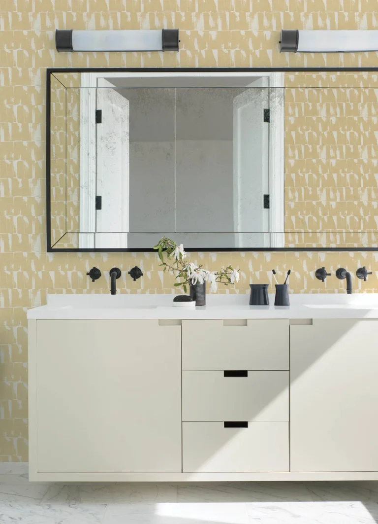 Bancroft Artistic Stripe Wallpaper - Gold — Ảnh 4