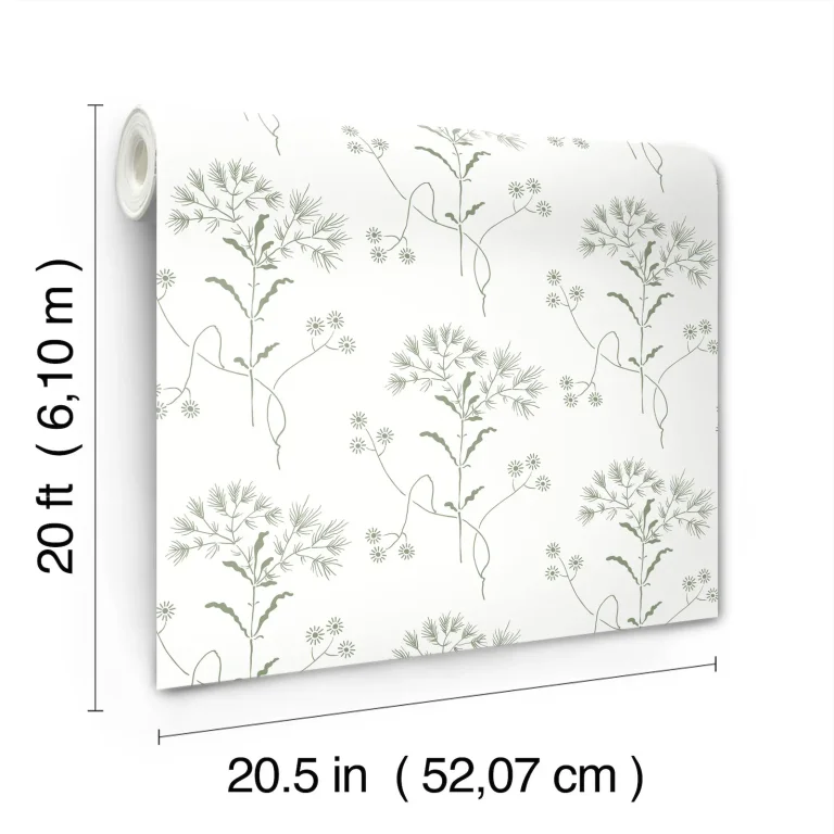 Magnolia Home Wildflower Wallpaper - Green — Ảnh 5