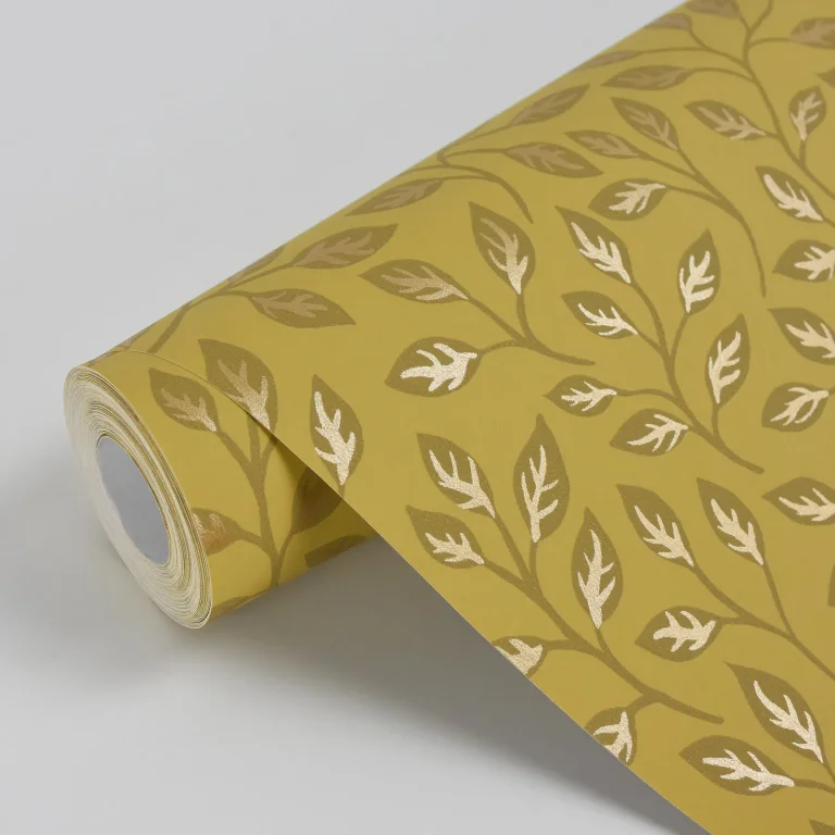Posey Vines Wallpaper - Mustard — Image 3