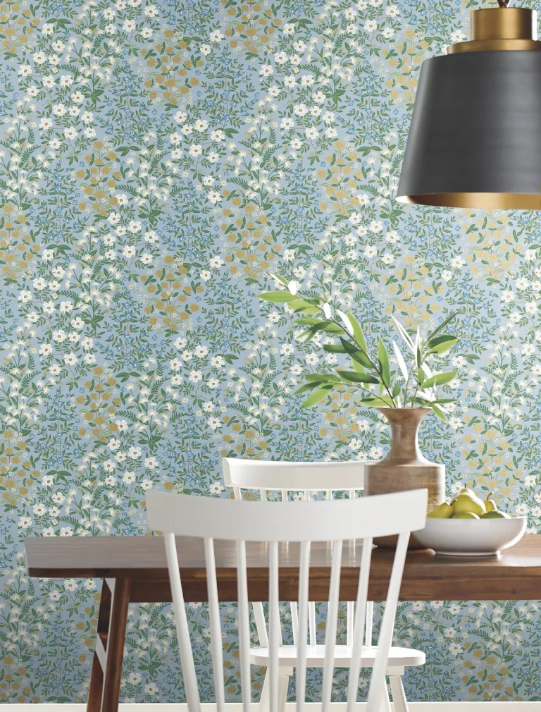 Rifle Paper Co. Wildwood Garden Wallpaper - Blue — Ảnh 2