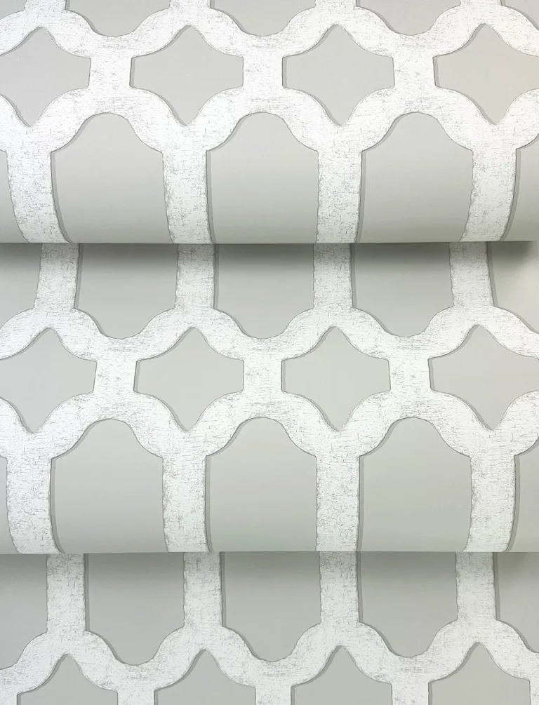 Chesapeake Chervil Trellis Wallpaper - Light Grey — Ảnh 6