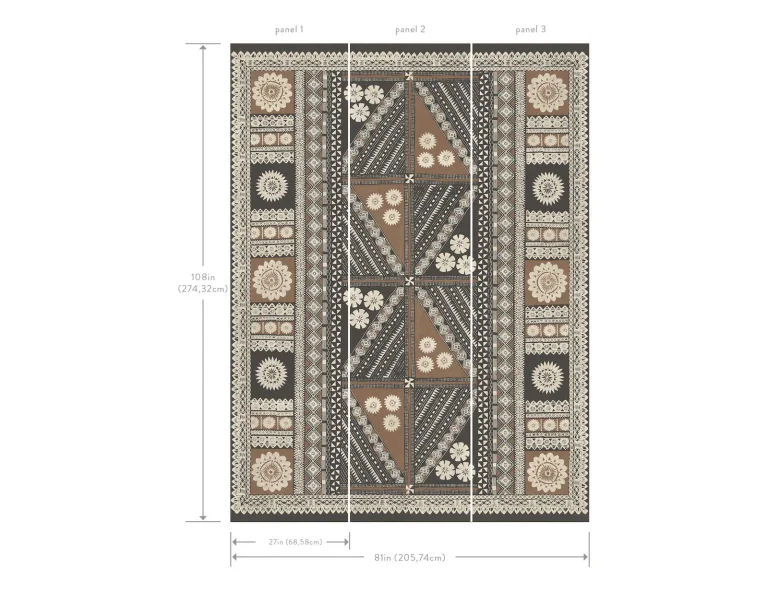 Tapa Mural Wall Mural - 27in x 108in - AB3057M — Ảnh 3