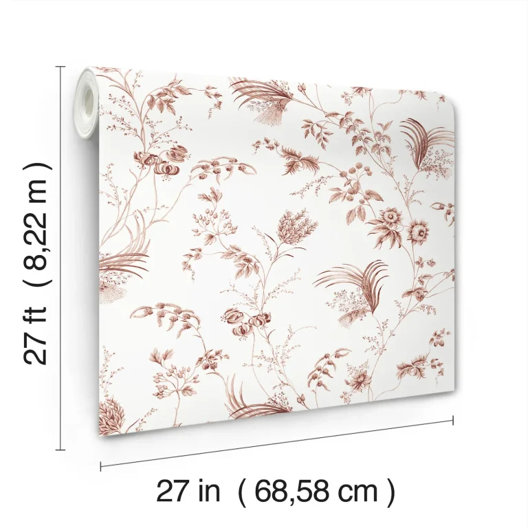 Ronald Redding Floral Lace Wallpaper - Brick — Ảnh 6