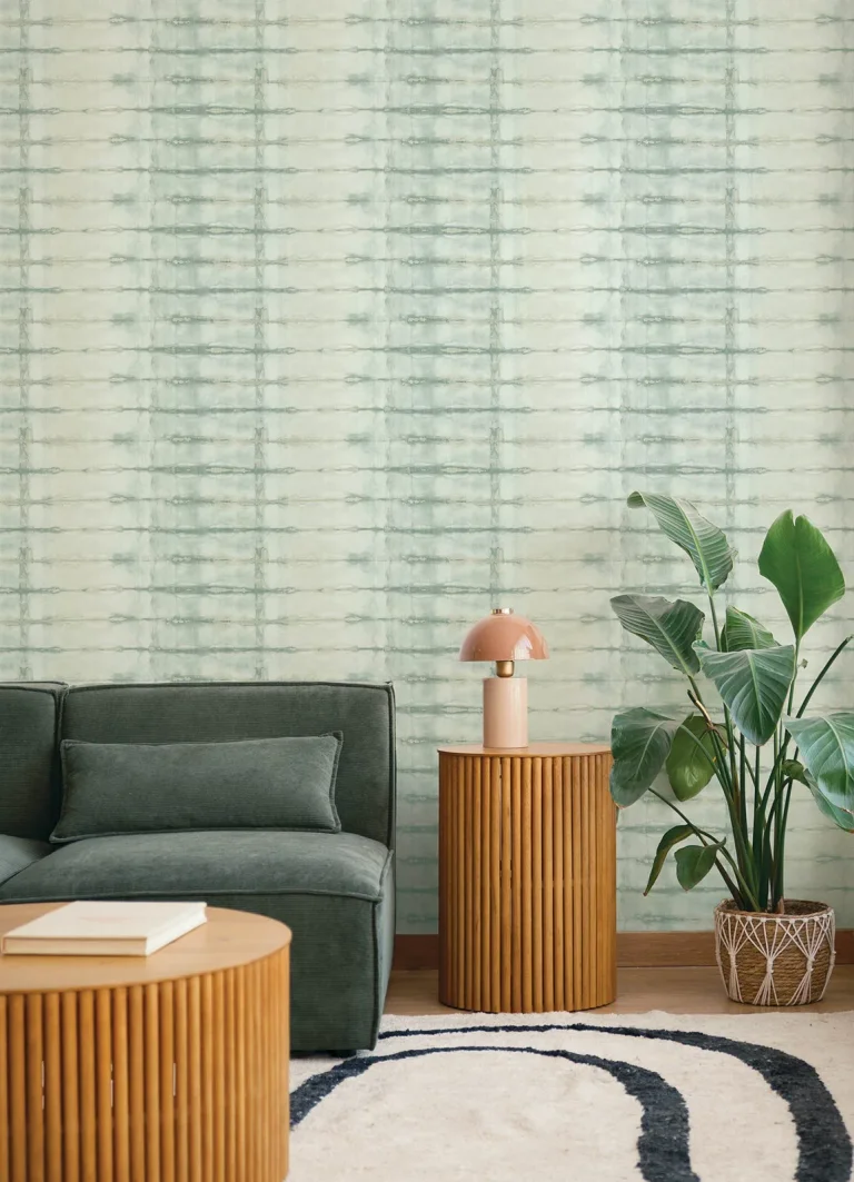 Modulus Geometric Stripe Wallpaper - Seafoam — Ảnh 2