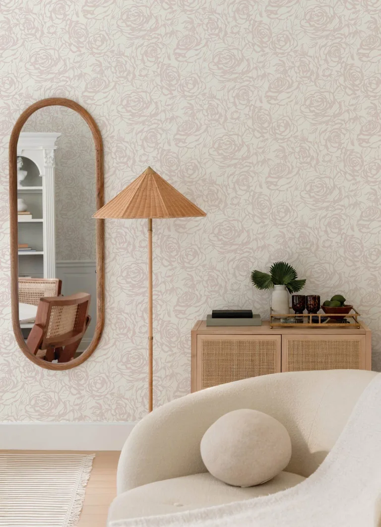 Nelda Rose Wallpaper - Light Pink — Ảnh 2