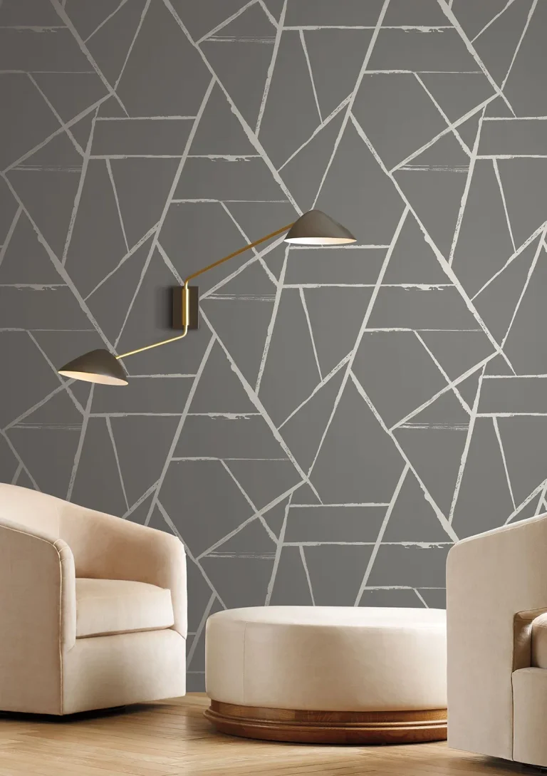 Intersect Wallpaper - Charcoal/Glint — Ảnh 7
