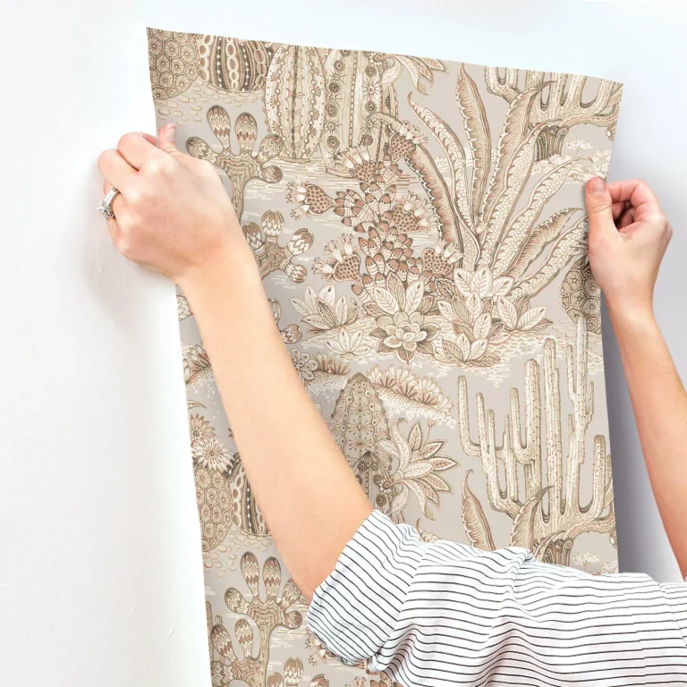 Lotus Land Cacti Wallpaper - Baked Clay — Ảnh 7