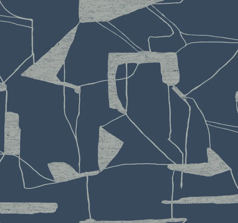 Abstract Geo Wallpaper - Navy/Silver — Image 5