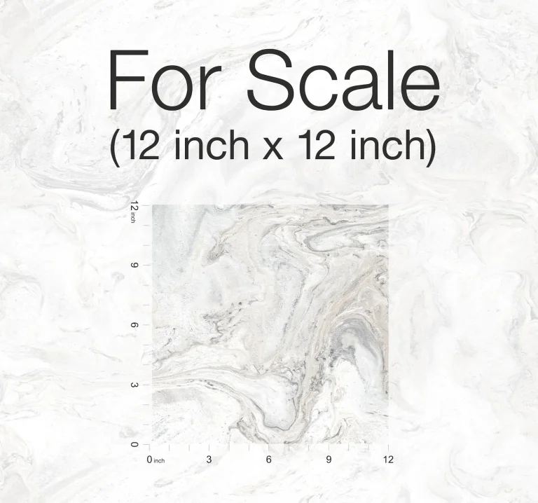 Oil & Marble Peel and Stick Wallpaper - White/Grey — Image 6
