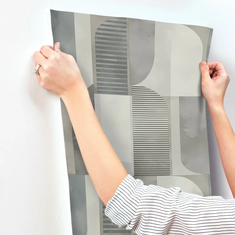 Otto Abstract Geometric Wallpaper - Taupe/Black — Ảnh 7