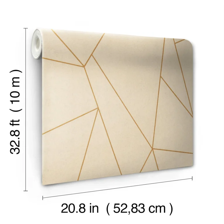 Nazca Wallpaper - Almond/Pearl/Gold — Ảnh 3