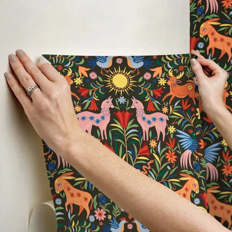 Whimsical Creatures Peel and Stick Wallpaper - Black — Ảnh 7
