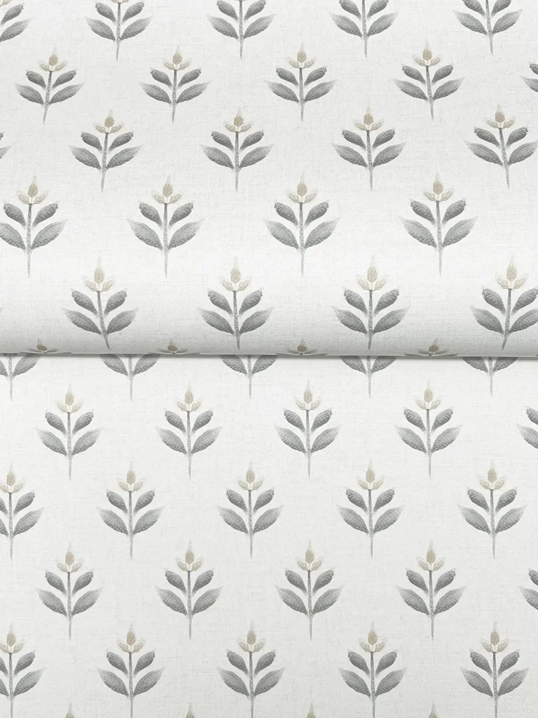 Serene Villa Floral Stamp Wallpaper - Stone — Ảnh 3