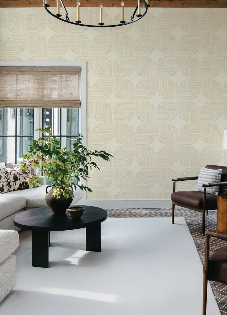 Savoye Spiral Arches Wallpaper - Wheat — Ảnh 4