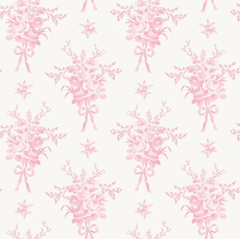 LoveShackFancy Rosie Arrangements Bouquet Toss Wallpaper - Pink — Ảnh 3