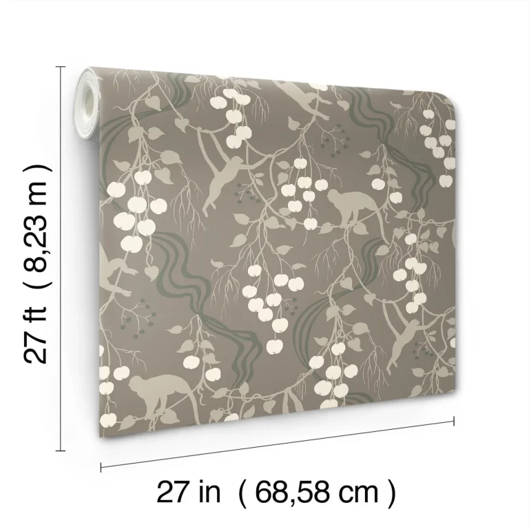 Linden Jungle Canopy Wallpaper - Stone — Ảnh 6