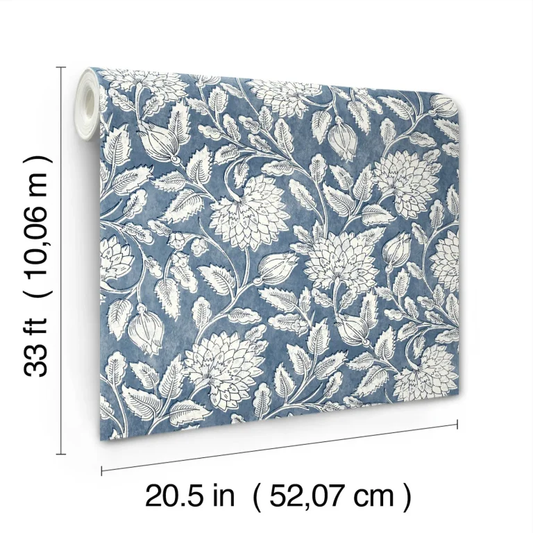 Chesapeake Vadouvan Jacobean Trail Wallpaper - Navy — Ảnh 5