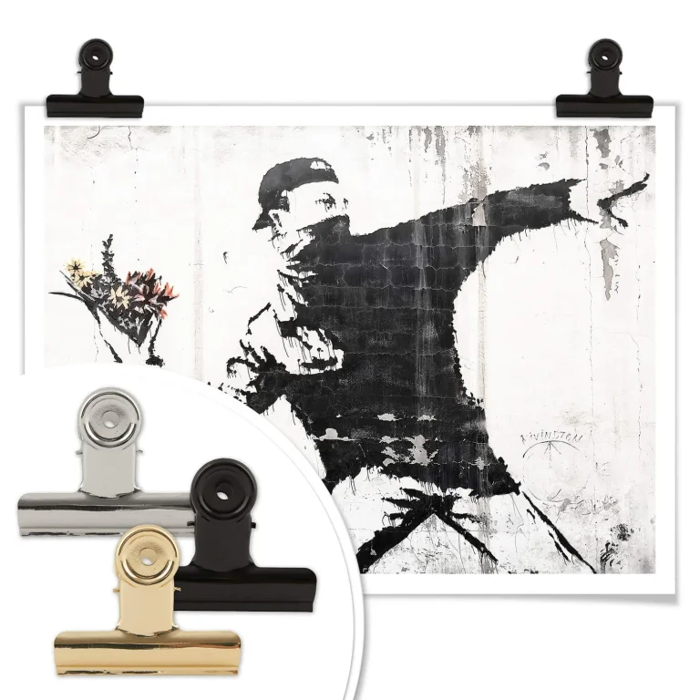 Banksy - "The Flower Thrower" Poster - 30 x 24cm — Ảnh 5