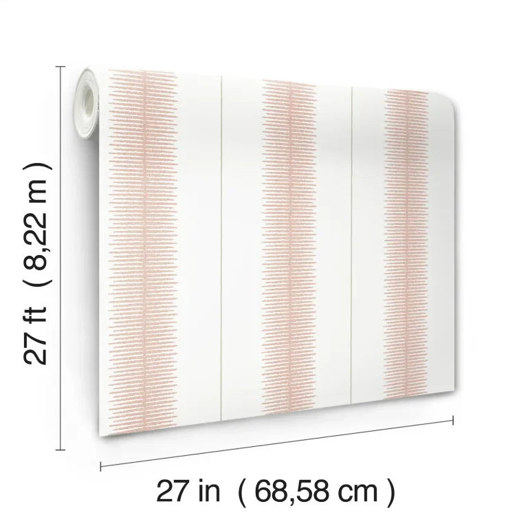 Ronald Redding Tandem Stripe Wallpaper - Brick — Ảnh 4
