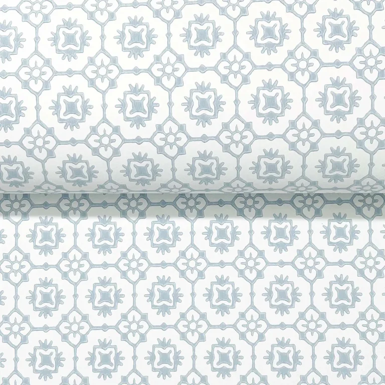 Priti Floral Grid Wallpaper - Light Blue — Ảnh 4