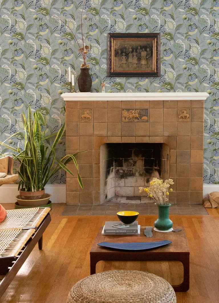 Chesapeake Bohemian Jacobean Wallpaper - Blue — Ảnh 4