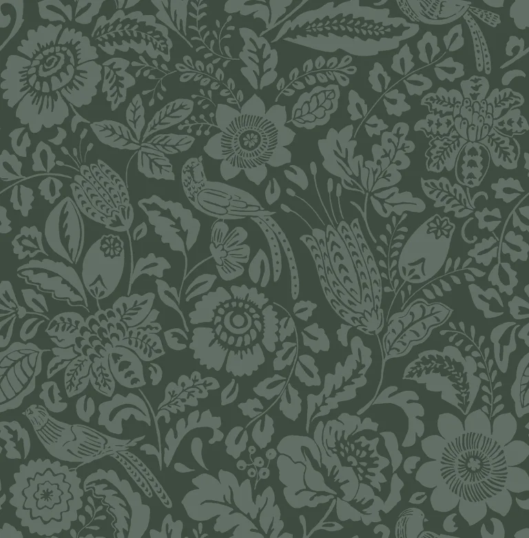 Marta Floral Trail Wallpaper - Green — Ảnh 4
