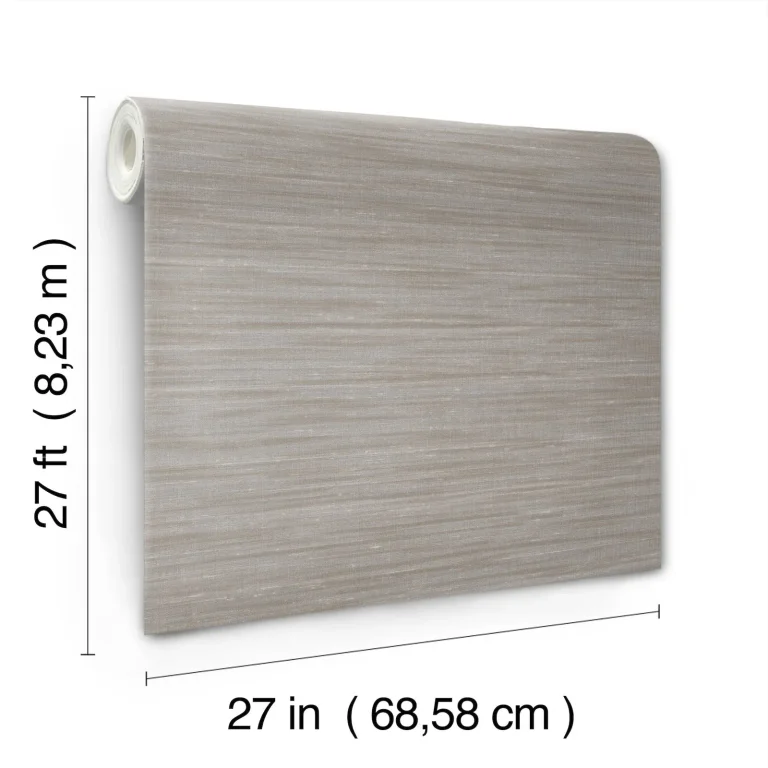 Sari Silk Faux Fabric Wallpaper - Grey — Ảnh 7