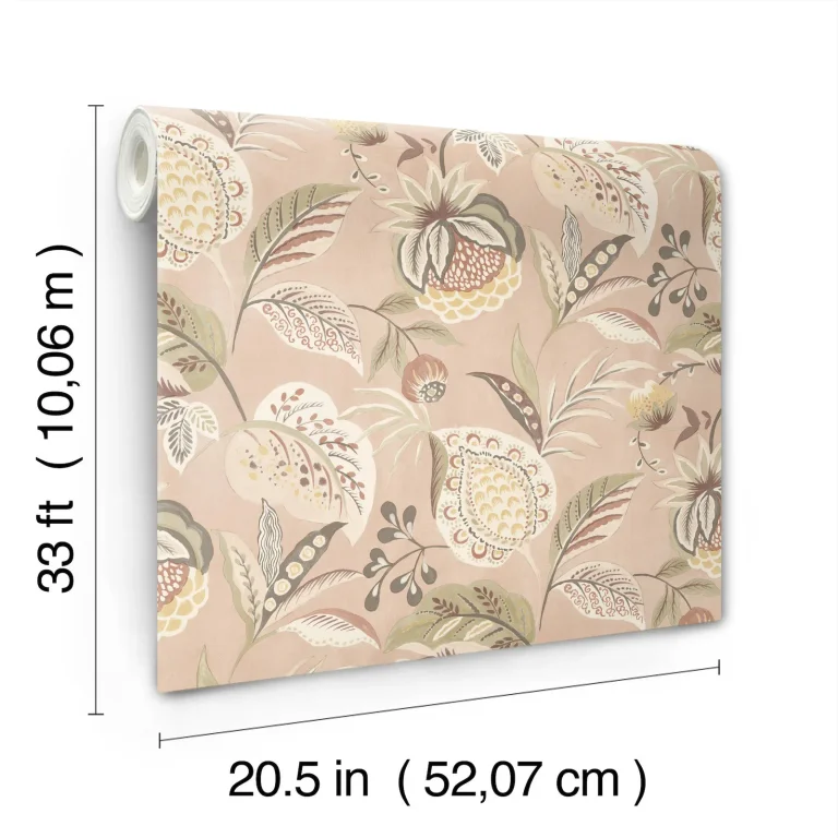 Chesapeake Bohemian Jacobean Wallpaper - Blush — Ảnh 4