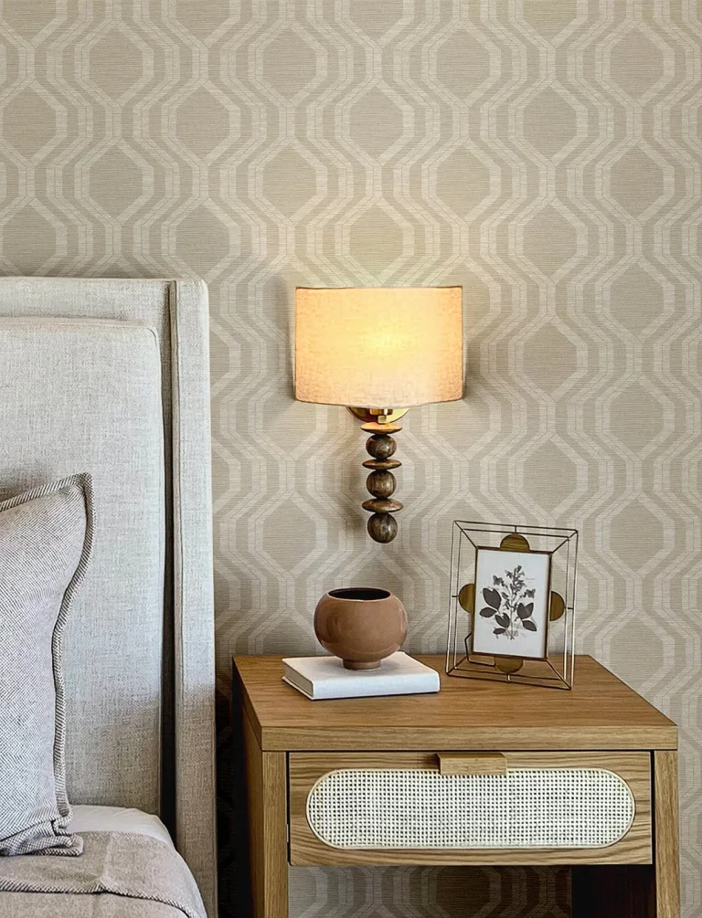 Burton Modern Ogee Wallpaper - Neutral — Ảnh 2