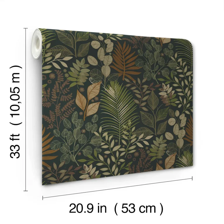 Ängslycka Forest Botanicals Wallpaper - Black — Ảnh 2