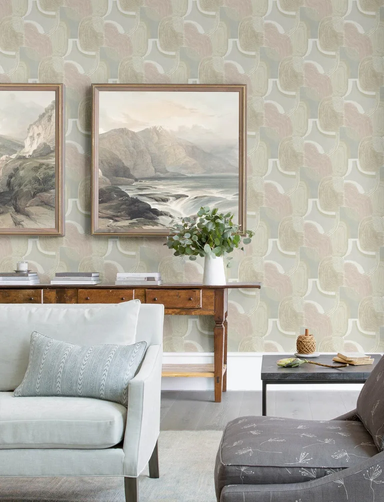 Hollace Geometric Wallpaper - Mauve — Ảnh 3