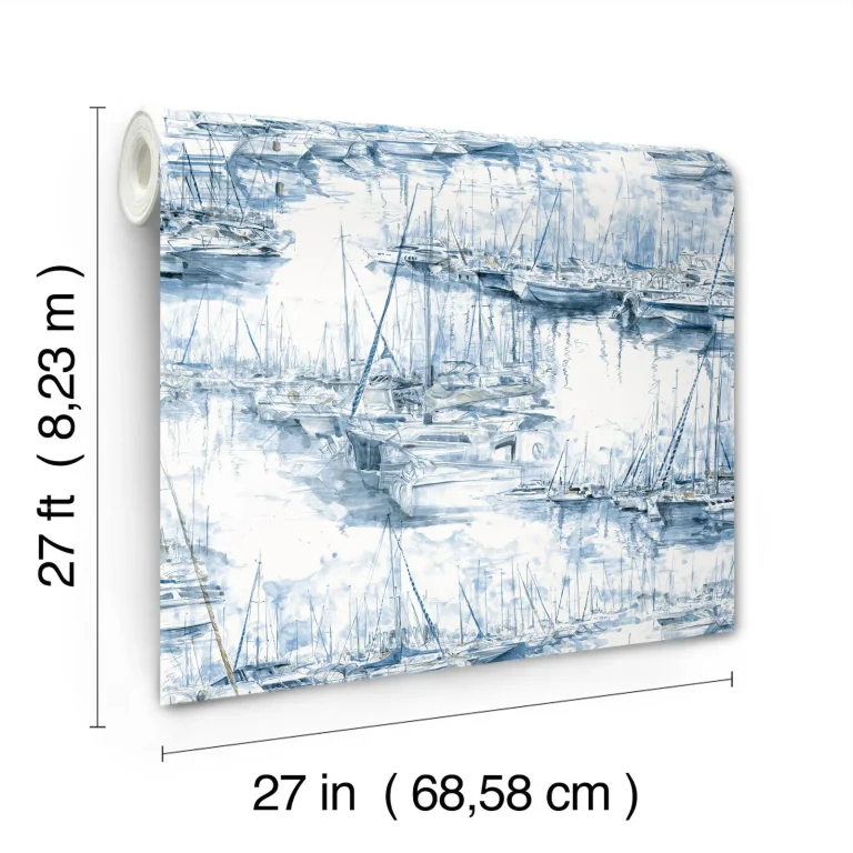Ronald Redding Yacht Club Scenic Wallpaper - Blue — Ảnh 5