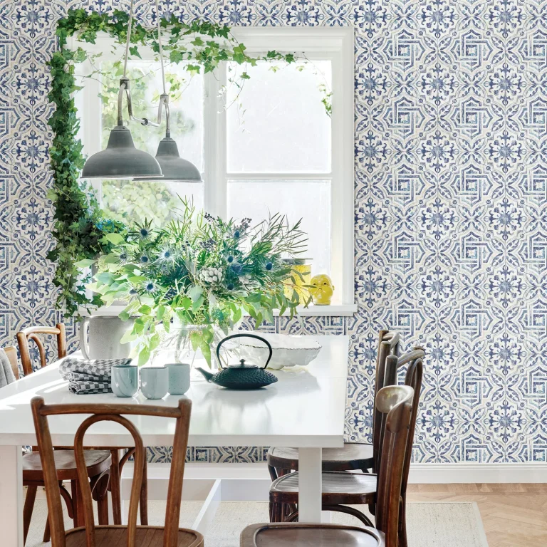 Chesapeake Sonoma Spanish Tile Wallpaper - Blue — Ảnh 4