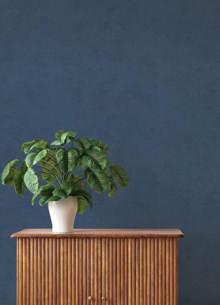 Cullen Faux Linen Wallpaper - Navy — Ảnh 6