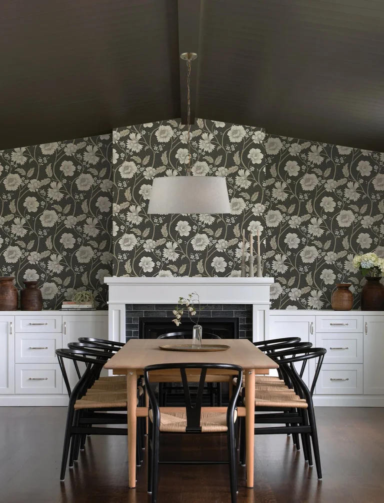 Chesapeake Hazel Floral Trail Wallpaper - Black — Ảnh 5