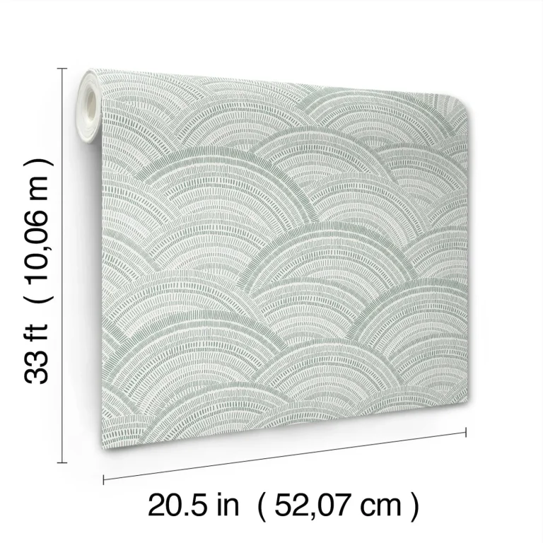 Encircle Geometric Wallpaper - Sea Green — Ảnh 6