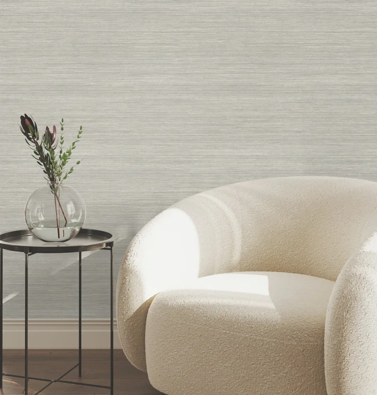 Mystic Faux Grasscloth Wallpaper - Sage — Image 4