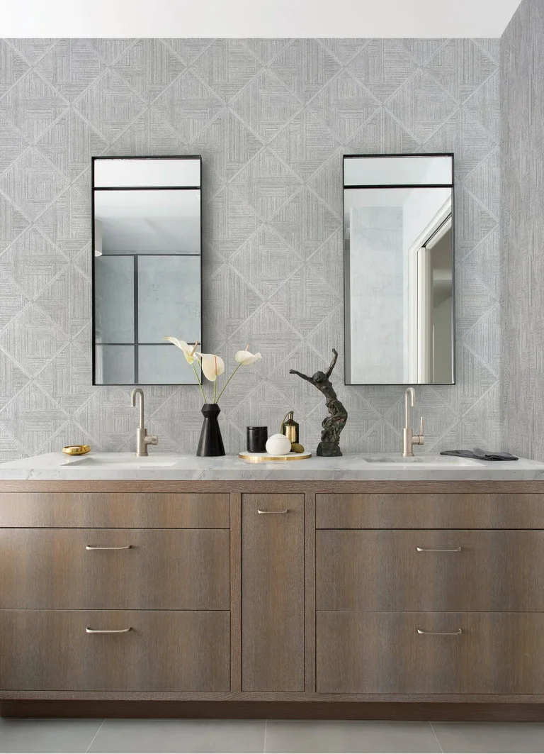 Cade Geometric Wallpaper - Grey — Ảnh 2
