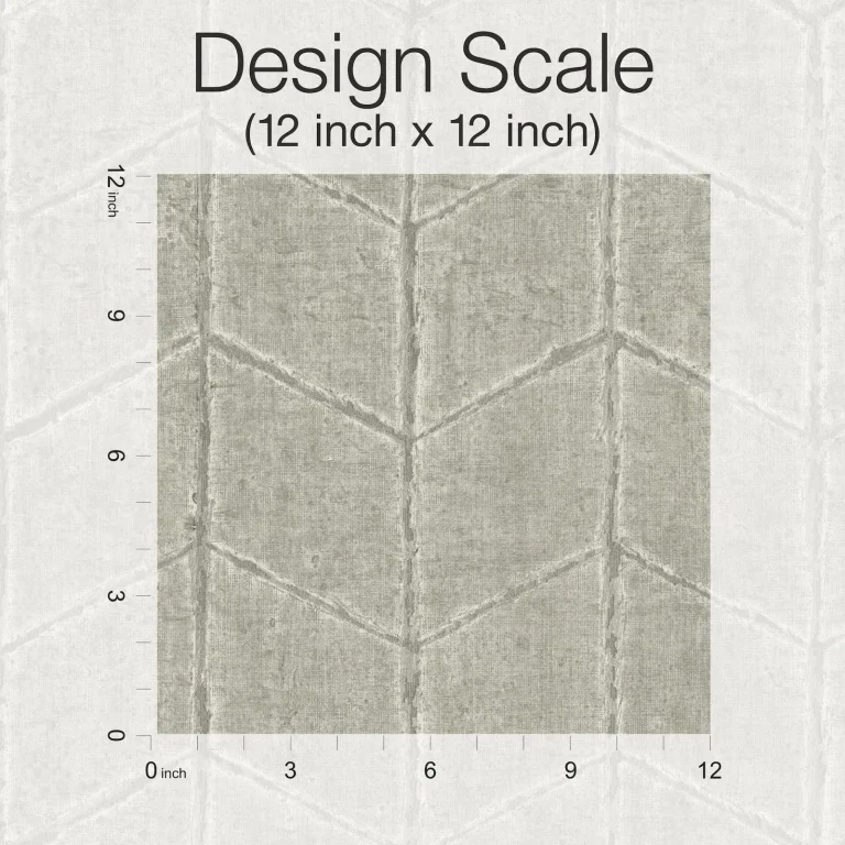 Flatiron Geometric Wallpaper - Cement — Image 6